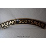 *Reproduction cast iron "Flying Scotsman" sign (Lot subject to VAT)