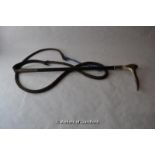 *Ladies hunting whip, horn handle and silvered collar (Lot subject to VAT)