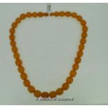 Russian Butterscotch egg yolk amber necklace, 54g