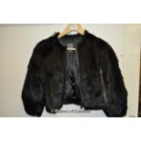 *Armani Exchange black fur jacket size XS