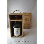 A large bottle of Warre's 1980 vintage port, 2.1 litres, in original wooden case.