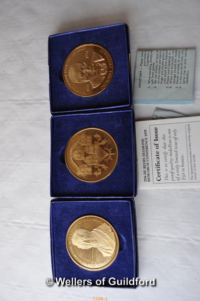 Four commemorative bronze medals to include; three from Nordon Art Company commemorating: (1) - Image 2 of 3