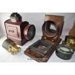 *16mm film projector and Victorian style magic lantern, as found (Lot subject to VAT)