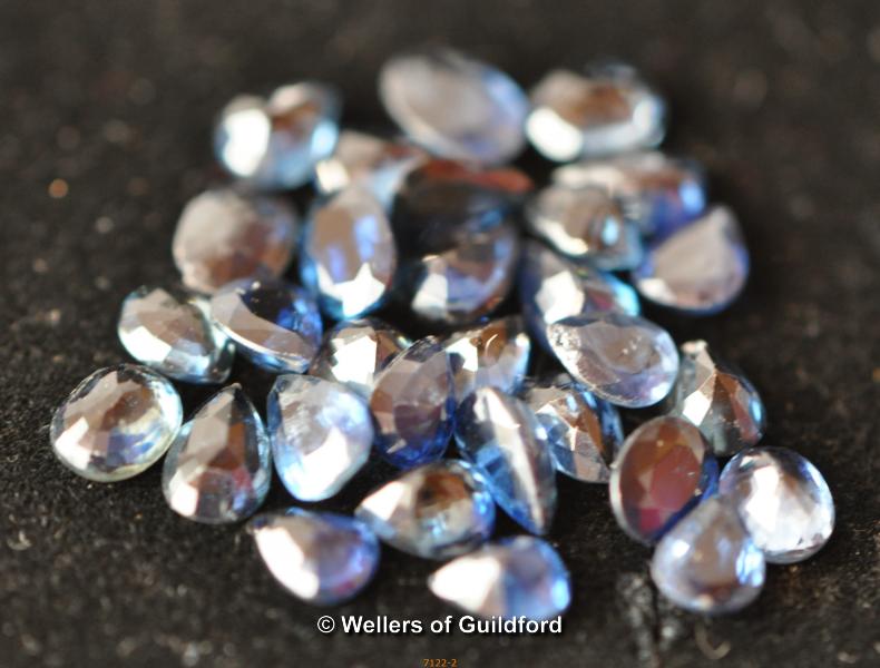 Quantity of loose gemstones including diamonds, sapphires, rubies, and yellow topaz/citrine. - Image 3 of 8