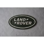 *Reproduction cast iron "Land Rover" sign (Lot subject to VAT)