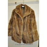 *Ladies mid-brown real fur jacket 12-14