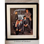 The Who - Volkswagen 1965 tour bus with the Who from Italian ciao magazine framed, 18 x 14.5"