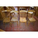 FOUR VARIOUS STICKBACK CHAIRS