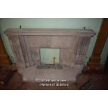 SIMPLE STONE FIRE SURROUND, 167CM X 19CM X 100CM