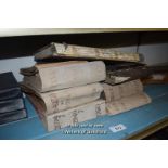 SELECTION OF MIXED VINTAGE LEDGERS INCLUDING THE YEAR 1938 TOGETHER WITH AN ORIENTAL PHOTO ALBUM