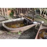 TWO MIXED CAST IRON TROUGHS