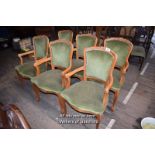 SET OF SIX SHOW FRAME ARMCHAIRS