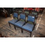 SET OF SIX EDWARDIAN MAHOGANY DINING CHAIRS