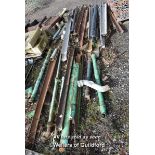 FOUR PALLETS OF IRON GUTTERING AND DOWNPIPE