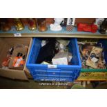 THREE CRATES OF MIXED ITEMS INCLUDING COSTUME JEWELLERY