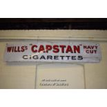 VINTAGE METAL SIGN 'WILLS'S CAPSTAN NAVY CUT CIGARETTES' 184CM X 38CM (22099 WU)