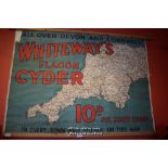 WHITEWAYS CYDER WALL HANGING MAP, 202CM WIDE