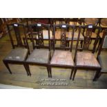 SET OF FOUR EDWARDIAN SINGLE CHAIRS