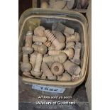 SMALL TUB OF WOODEN HANDLE SCREWS