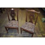 PAIR OF HEPPLEWHITE STYLE SINGLE CHAIRS