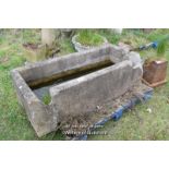 COMPOSITION STONE TROUGH, 138CM X 63CM A/F