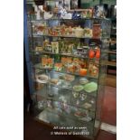 ALL ROUND GLASS DISPLAY SHELVING, 91W X 153H CM