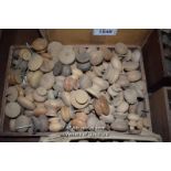 BOX OF MIXED WOODEN HANDLES