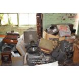 LARGE QUANTITY OF PHOTOGRAPHIC: PROJECTORS, PLATE CAMERA PARTS, ETC