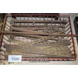 CRATE OF HEAVY DUTY BOLTS AND BRASS STRIPS