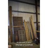 LARGE QUANTITY OF MIXED TIMBER INCLUDING ARCHITRAVE AND OAK PANELLING