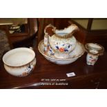 COLLECTION OF PORCELAIN INCLUDING JUG AND BASIN