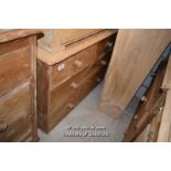 STRIPPED PINE CHEST OF DRAWERS COMPRISING TWO SMALL OVER TWO LONG DRAWERS