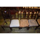 SET OF FOUR EDWARDIAN SINGLE CHAIRS