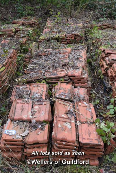 LARGE RUN OF TULERIES DE BEAUVAIS SINGLE ROOF TILES (FIVE PILES IN RUN)