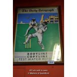 80'S TELEGRAPH CRICKET POSTER