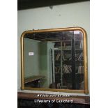 SIMPLE GILT FRAMED MIRROR, 86CM X 76CM