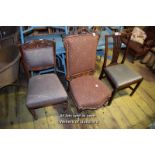 THREE VICTORIAN CHAIRS