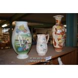 THREE MIXED VASES INCLUDING ORIENTAL