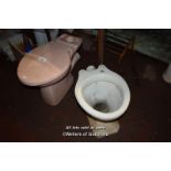 TWO MIXED TOILET PANS