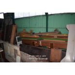 COLLECTION OF SNOOKER TABLE PARTS INCLUDING LEGS AND TABLE TOPS ETC