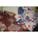 TWO PATCHWORK QUILTS