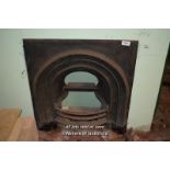 DECORATIVE CAST IRON FIRE INSERT, 91CM X 97CM