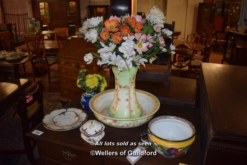 COLLECTION OF PORCELAIN INCLUDING BOOTHS PLATES, JUG AND BASIN