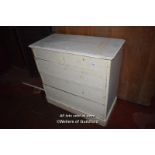 WHITE PAINTED CHEST OF DRAWERS