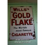 VINTAGE METAL SIGN 'WILLS'S GOLD FLAKE CIGARETTES', 61CM X 91CM (25241 WHO)