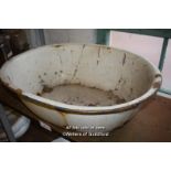 LARGE TIN WARE BASIN