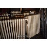 EIGHT MIXED CAST IRON RADIATORS