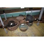 QUANTITY OF CAST IRON COOKING VESSELS