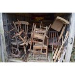 LARGE QUANTITY OF MIXED WOODEN CHAIRS