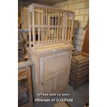 PINE CUPBOARD AND PINE RACK